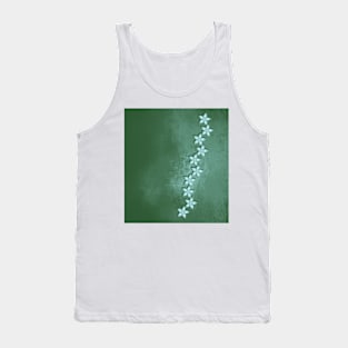 Beautiful blue flowers and green grunge texture Tank Top